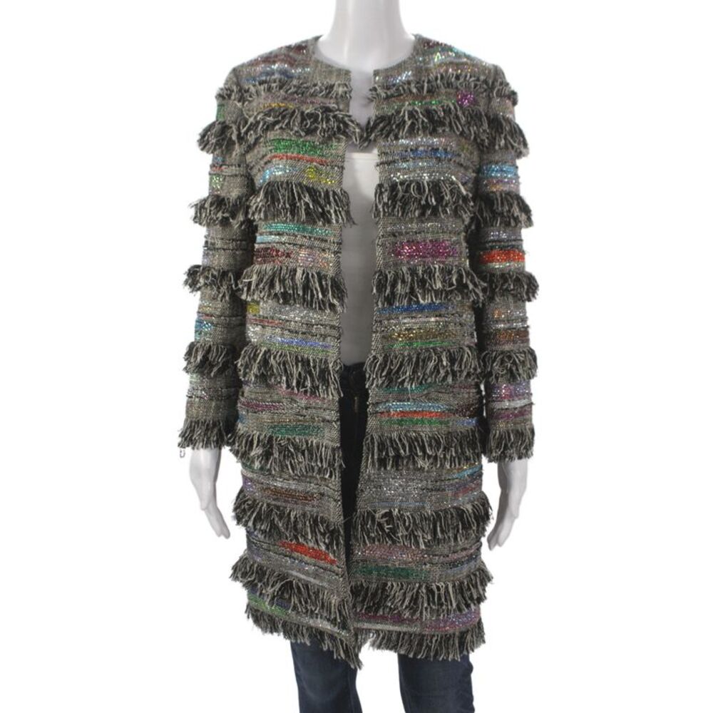 Libertine Women Multicolor Striped Basic Jacket Long Sleeve Size S